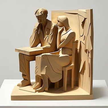 3D model Richard Diebenkorn American artist (STL)